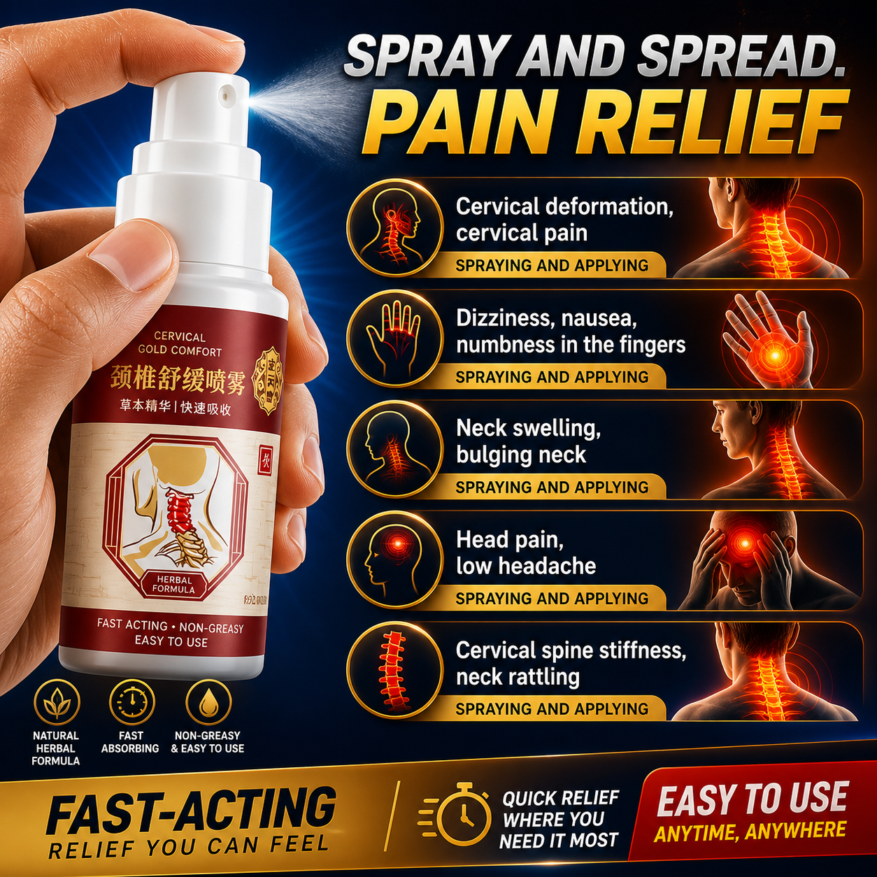 Cervical Spray - 20 Herbal Essences